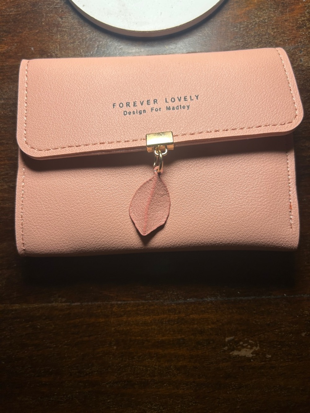 Pink Leaf Charm Women's Wallet